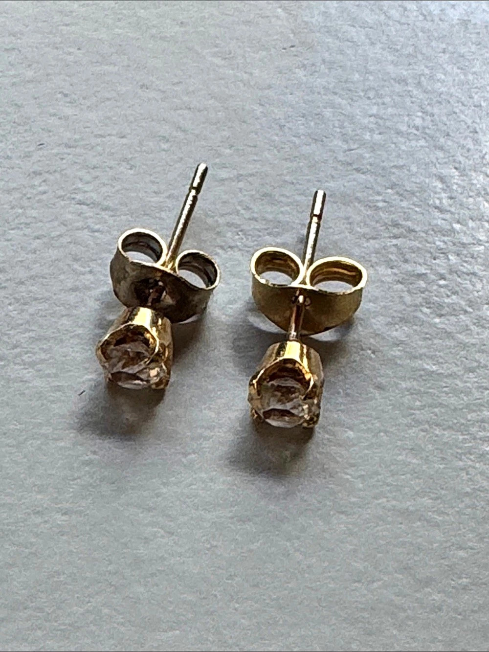Gold-Tone Crystal Stud Earrings